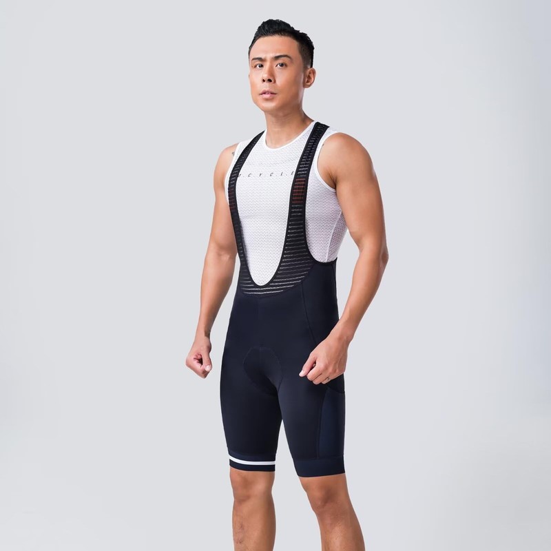 Morethan BVP-013 Men's Bib Pants, Half Length, Back Pockets, Side