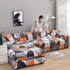 MIFXIN Sectional Couch Sofa Covers 2 Piece Polyester Fabric Stretch