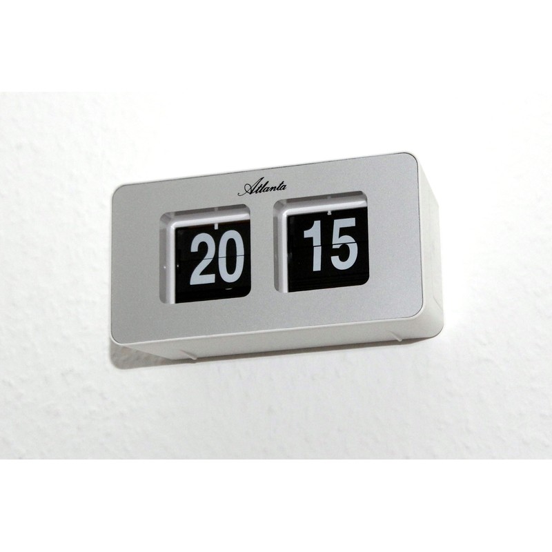 Atlanta Modern Table Clock Quartz with Retro Flip Display 4464/19