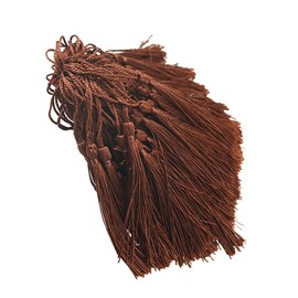 MSCFTFB 120 Pieces 5inch Silk Floss Tassels with Hang Loops Mini Tassels Mala Tassel Kits for Bookmarks Earring Dreamcatcher Jewerly Making Belt Clothing Curtain Decorations (Coffee)