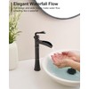 Tall Vessel Sink Faucet, Oil Rubbed Bronze Bathroom Faucet Waterfall