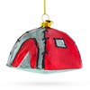 Cozy Camping Tent Blown Glass Christmas Ornament