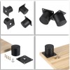 BTSKY 4Pcs 2 Inch Metal Furniture Cabinet Legs - Black