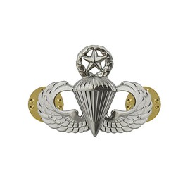 Army Parachutist Miniature Size Qualification Brite Dress Badge (Master)