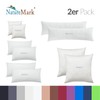 NatureMark Pack of 2 Jersey Cushion Covers, Side Sleeper Pillows,