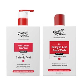 Chemist at Play 1% Salicylic Acid Body Wash | Helps Prevent Back & Body Acne Smoothens Bumpy Texture | For Sweaty Oily Normal and Dry Skin | Paraben and SLS Free | Suitable for Men and Women | 236 ml