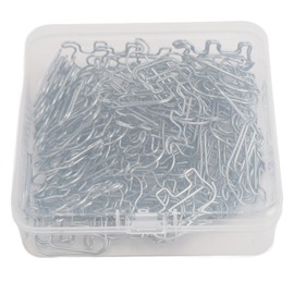 100pcs Paper Clip Cute Elephant Shaped Stainless Steel Paper Clip with Storage Box for Photo Bookmarks Silver