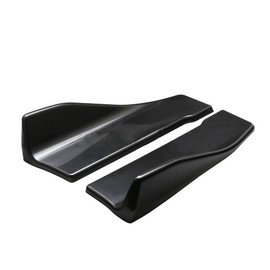 2PCS Rear Bumper Lip Splitter 35cm Scratch Resistant Bumper Lip Spoiler Diffuser for Vehicles Glossy Black