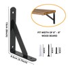 EZYDECOR Wall Mounted Shelf Brackets 4pcs 6 Inch Triangle Shelf