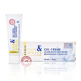 FAIR & WHITE | Crema Despigmentante Aclarante | Tratamiento para manchas en Cara y Cuerpo Rodillas Codos Axilas | Textura en Gel Liviana | 1 oz 30ml