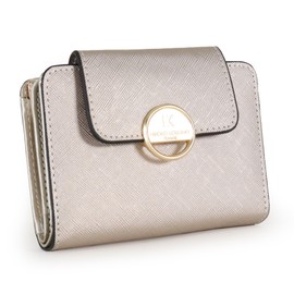Hirokokoshino Femme Women's Bifold Wallet, Purse Brooch, Compact, Bifold, Silver, One size