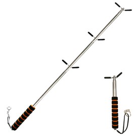 Extendable Safety Tester Pole – Manual Stainless Steel Rod for Reaching Smoke Alarm Buttons and Exit Signs, 1 Pack – Easily Access High Areas Without a Ladder for Safer Inspections