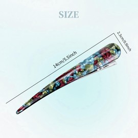 Dizila 6 Pieces Long Big Acrylic Alligator Hair Clips (6PCS S1)