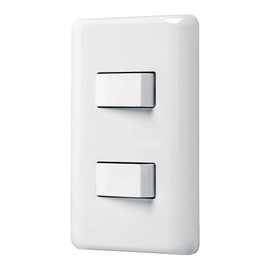 Volteck Basic PA-APDO-B, Placa armada con 2 interruptores sencillos