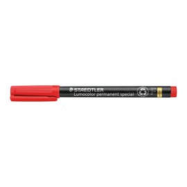 Staedtler Lumocolor 319 F-2 - marcador permanente para superficies recubiertas y cristales, color rojo