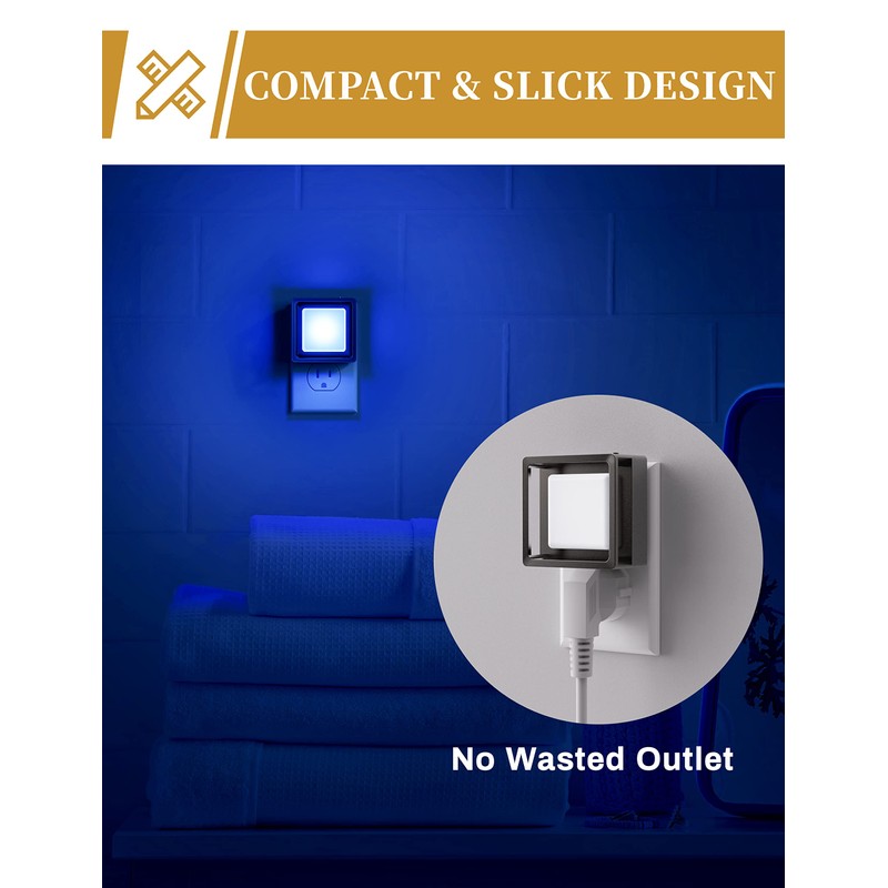 DORESshop Blue Night Light [2 Pack], Night Lights Plug Into