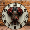25x25cm Wood Wall Clock with a Felt Pad Back to