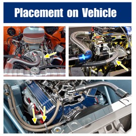 X AUTOHAUX AN8 1 Meter Braided PTFE Stainless Steel Car Oil Fuel Gas Line Hose