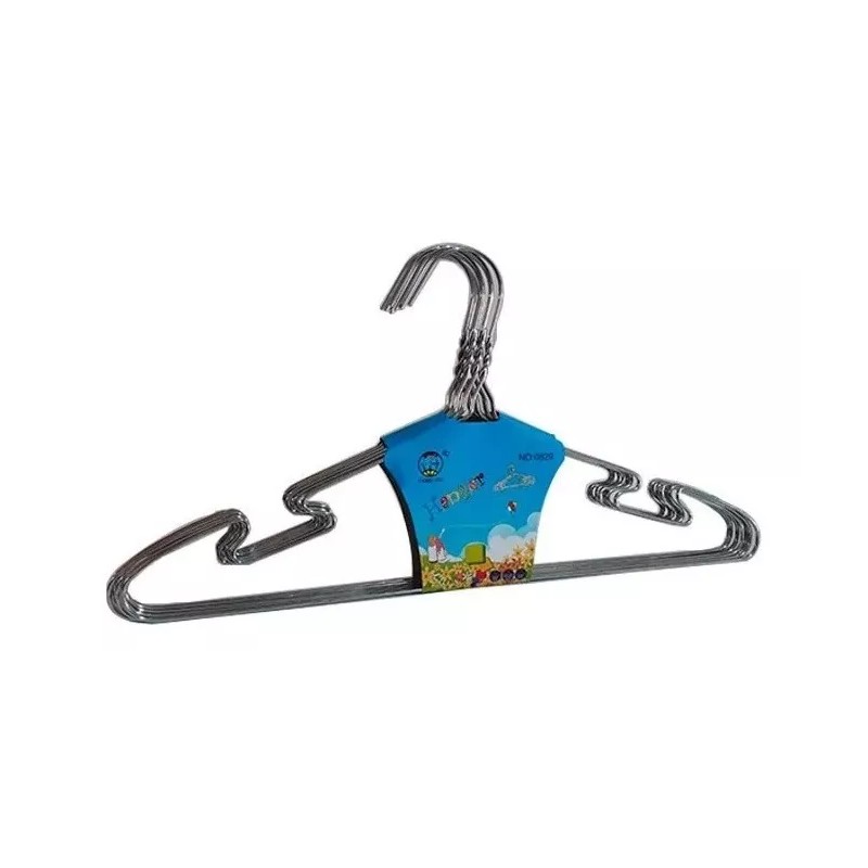 CB Ganchos Metal Acero Inoxidable Para Ropa Paquete 10 Piezas