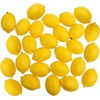 Fxieng 6 Pcs Yellow Mini Lemon Decor Fake Fruit Home