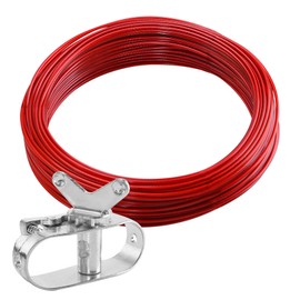 Pool Cover Cable and Winch Kit - 100 Feet Pool Cover Cable and Ratchet for Securing Above Ground Swimming Pool Winter Covers