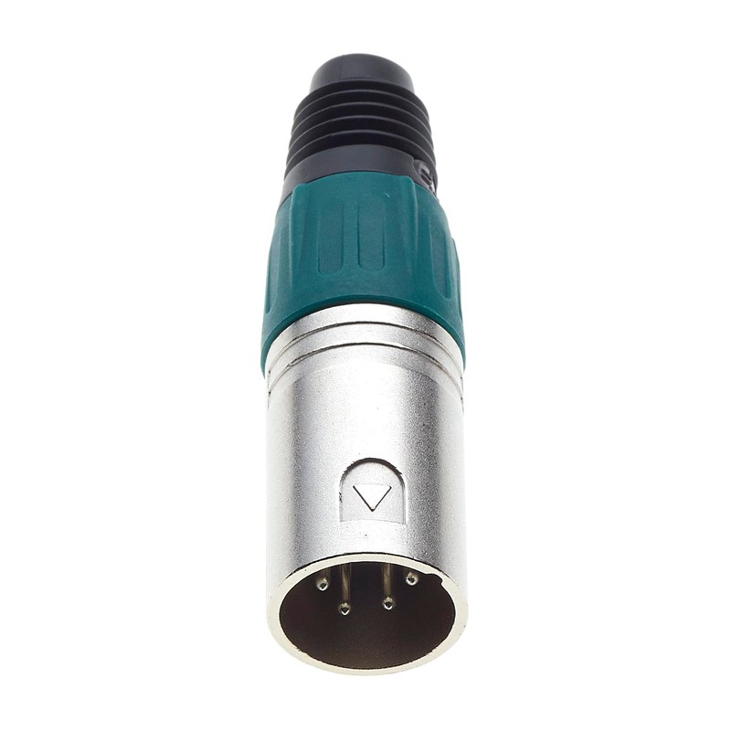 Keple 4 Pin XLR Plug, Green - Male Audio Microphone