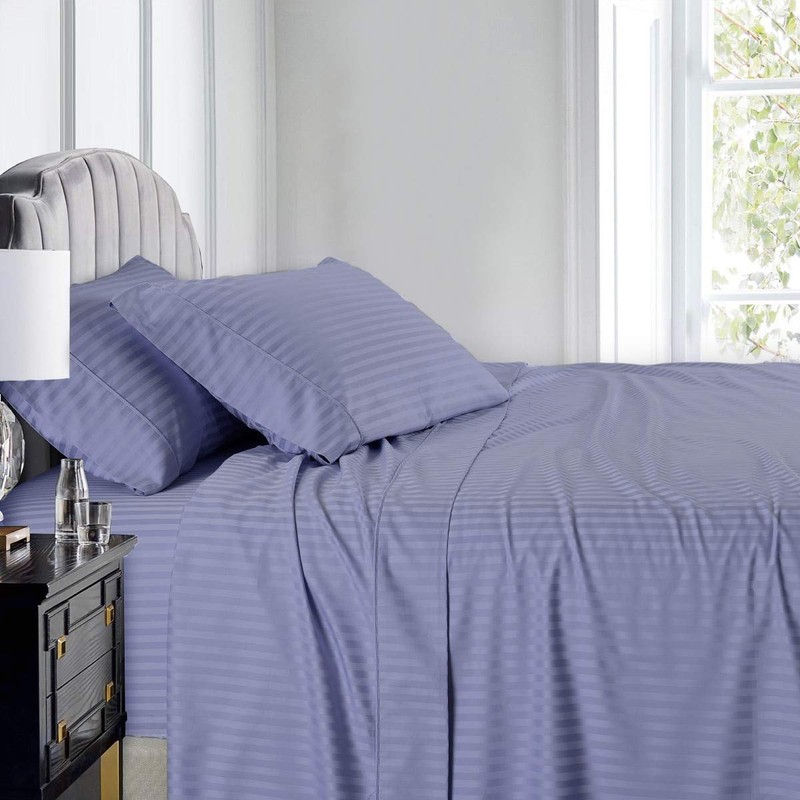 Royal Hotel Bedding Stripe Sheets - Top Split-King: Adjustable King