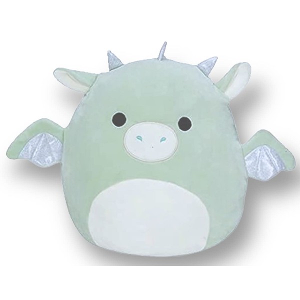 Squishmallows 7" Drew Dragon Plush - Green with White Belly