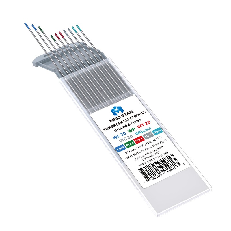Meltstar TIG Welding Tungsten Electrodes Combination Settings Pure Cerium Lanthanated