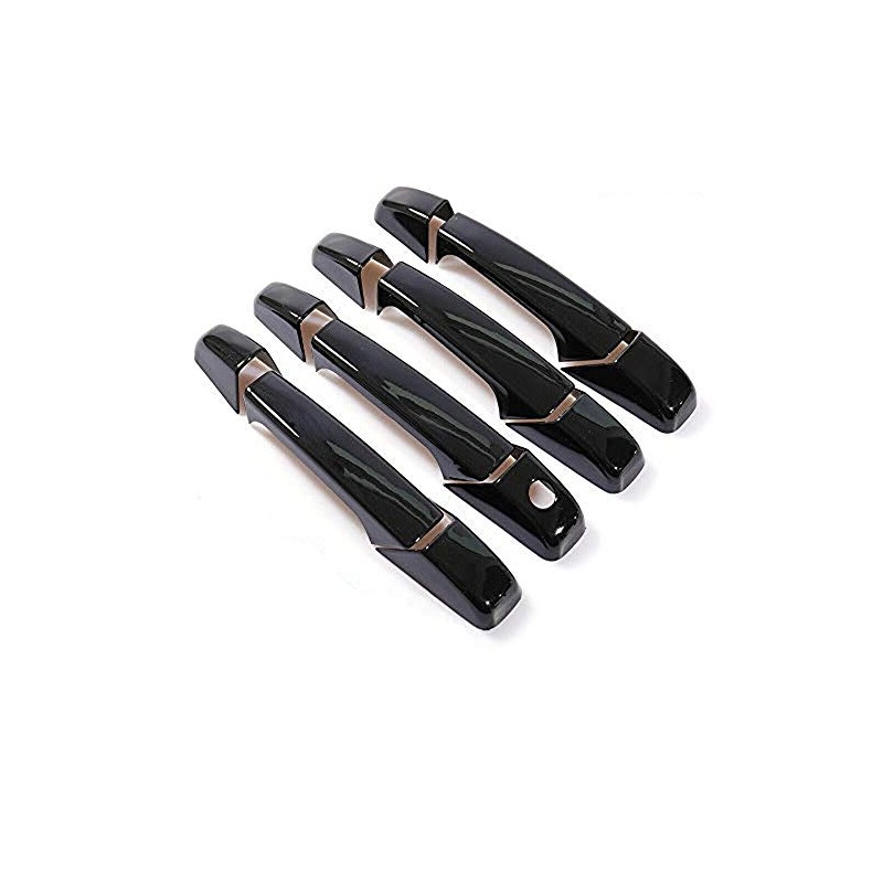 Overun Glossy Black Painted Side Door Handle Covers Overlay Designed