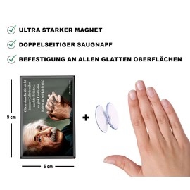 schilderkreis24 Funny Albert Einstein Quote "Oben ohne heißt Nicht Immer Cabrio.. Brüste" Magnet Decorative Fridge Magnet Kitchen Gift Idea Birthday Christmas 9 x 6 cm