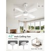 42 Inch Ceiling Fan with Light, APP & Remote, Downrod