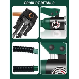 UTZIKO Copper Tube Fitting Crimping Tool - ProPress Pipe Press with 1/2", "3/4" and 1" Jaw