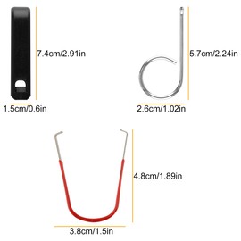 Thyonta 6 Pcs Wheel Lug Bolt Cover Removal Tool Hook Pry Tool for Hex Flower Cap Removal Automotive Tire Lug Nut Cap Remover Easy to Use Durable Alloy Metal for Cars