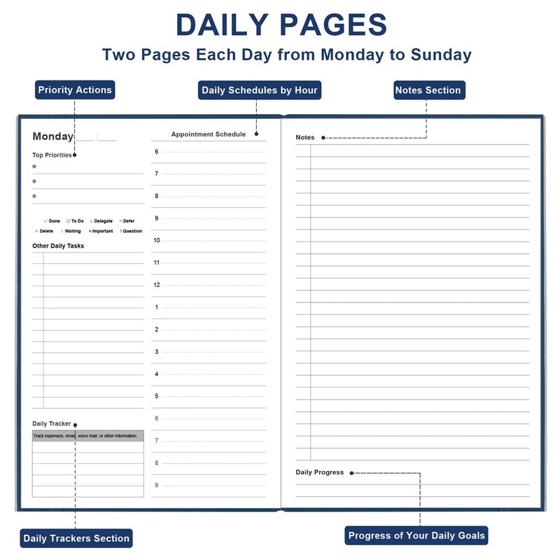 Daily & Monthly Planner for 2026 or Anytime - ADHD