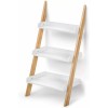 House of Living Art Ladder Shelf 3-Tier Bamboo and MDF