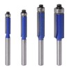 Wolfride 4PCS Flush Trim Router Bit Set 1/4 Inch Shank