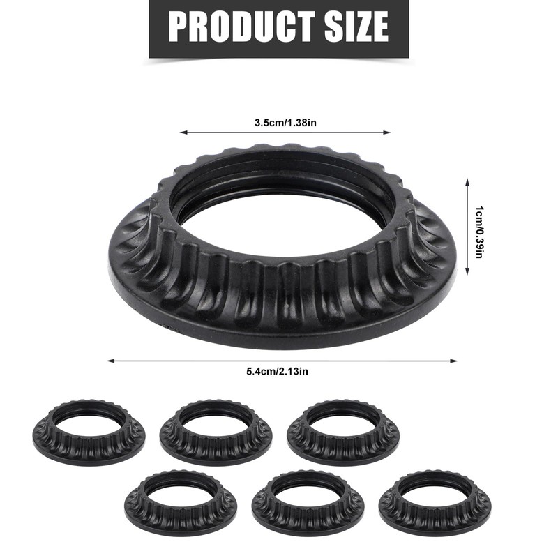 6pcs Light Socket Shade Rings, 1-3/8 Inches Thread Diameter Lamp