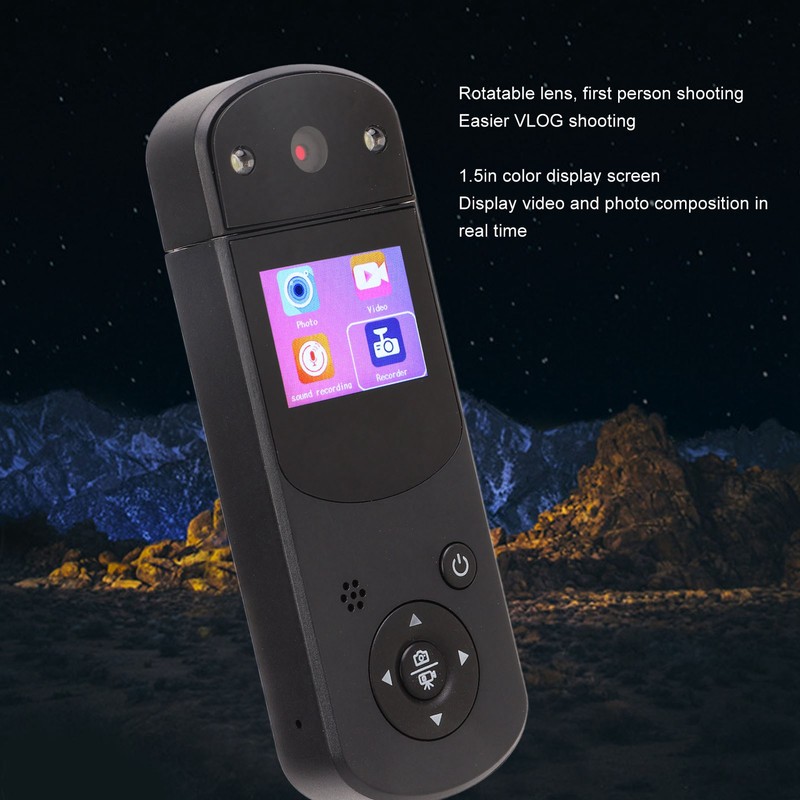 Handheld DV Camera Micro Action Video Recorder Multifunctional Clip On