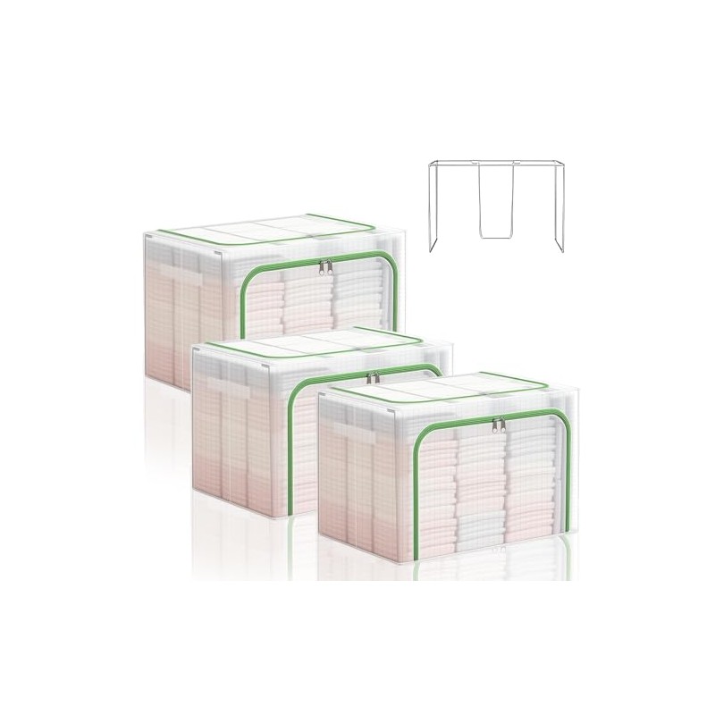 VIOPY 3Piezas Bolsas De Almacenamiento Con Soporte De Estructura De