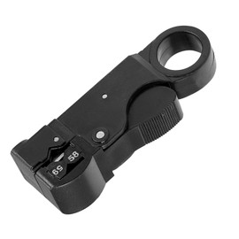 uxcell Rotary Coax Coaxial Cable Stripper Cutter Tool for RG58/59/62/3C/4C Wire Stripper Network Tool SK-5 Wire Cutters Plier Wire Strippers Cutting Pliers Crimper 3, Black