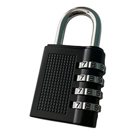 Padlock 4 Digit Combination Lock Security Home - Black