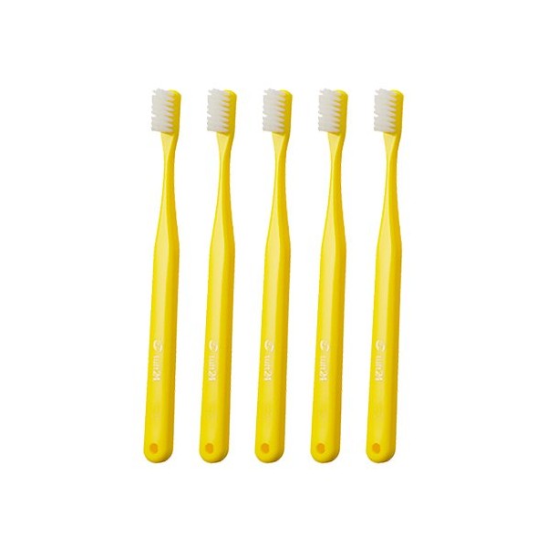 No Cap Tuft 24 Toothbrush, Pack of 25, Small, Yellow