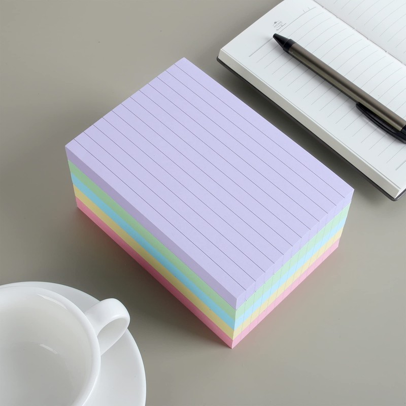 QAINJG A6 Ruled Index Crads, 400Pcs Revision Cards, 5 Colours