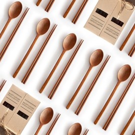(Nicot) Gift Recommendation: Nicot Natural Lacquer Wooden Cutlery Set for 4, Pretty Case / (니코트)선물추천 니코트 천연옻칠 우드수저 4인세트 예쁜케이스