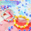 Iooleem Pony Beads(1000pcs Red Pony Beads), Beads for Jewelry Making,