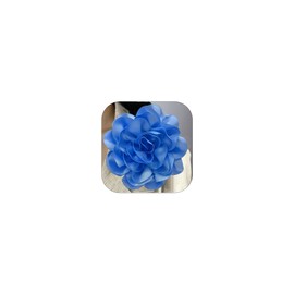 19mm Extra Large Rose Flower Brooches Lapel Pins Dainty Satin Fabric Brooches Big Camellia Flower Brooch Pin for Women Wedding Part Dance Clothes Accessories Jewelry (Blue)