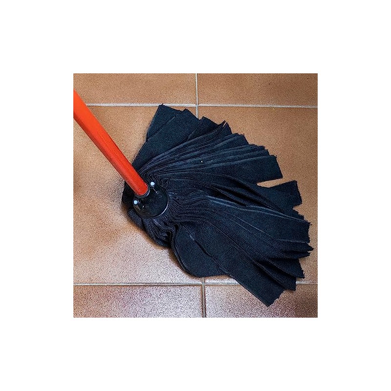 CABLEPELADO Ecological Mop Microfibre Flat Stripes (Black)