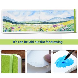 30 Sheets 5.1"x8.26" Travel-Sized Watercolor Journal-140 lb (300 GSM) Cold Press Paper Watercolor Sketchbook for Artistic Creation,Drawing,Painting