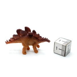 Miniblings 12x Lucky Minis Set Baby Children Animal Figures Stand-Up Stegosaurus Rubber Animals Dino Dinos
